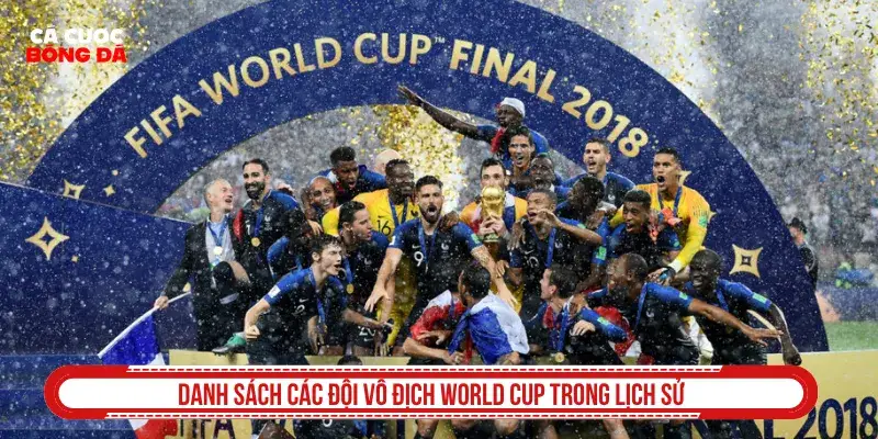 Chi tiết thông tin các đội vô địch World Cup trong lịch sử